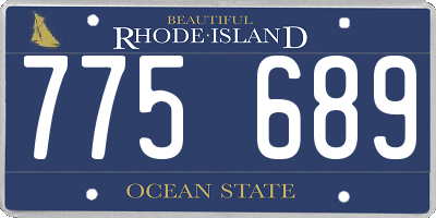 RI license plate 775689