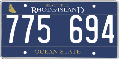 RI license plate 775694