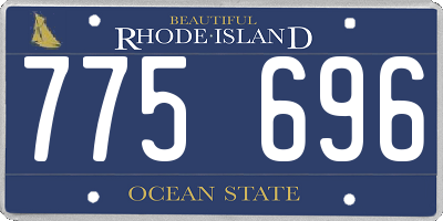 RI license plate 775696