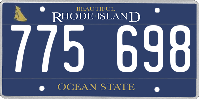 RI license plate 775698