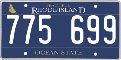 RI license plate 775699