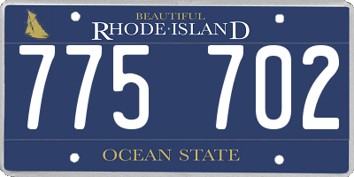 RI license plate 775702