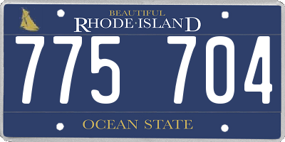 RI license plate 775704