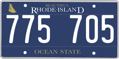 RI license plate 775705