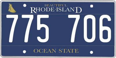 RI license plate 775706