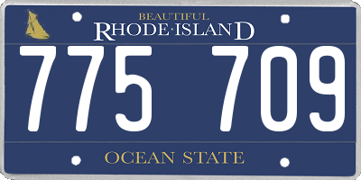 RI license plate 775709