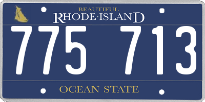 RI license plate 775713