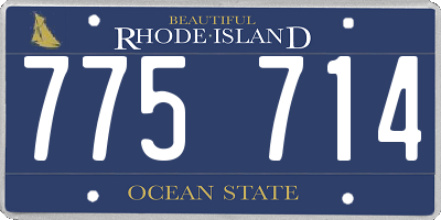 RI license plate 775714