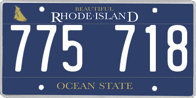 RI license plate 775718