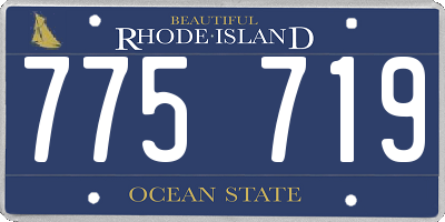 RI license plate 775719