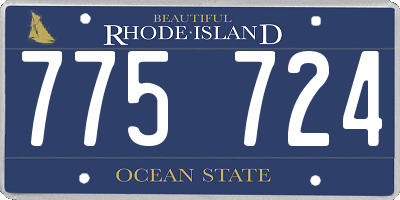 RI license plate 775724