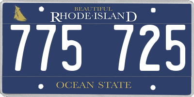 RI license plate 775725