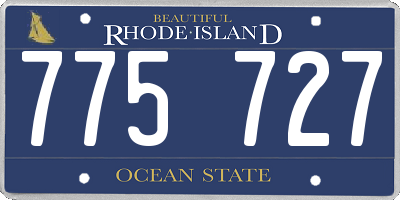 RI license plate 775727