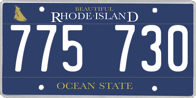 RI license plate 775730