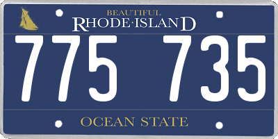 RI license plate 775735