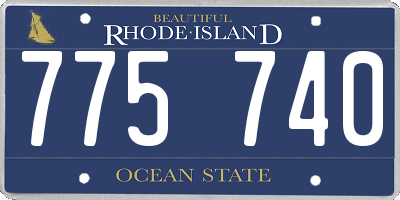 RI license plate 775740