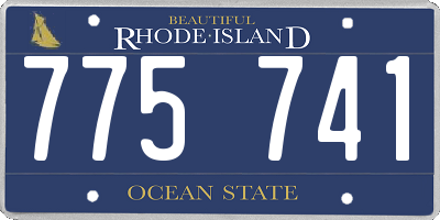 RI license plate 775741