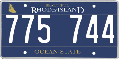 RI license plate 775744