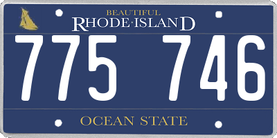 RI license plate 775746
