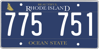 RI license plate 775751