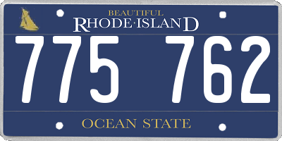 RI license plate 775762