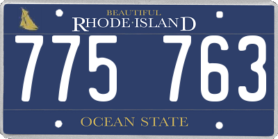 RI license plate 775763