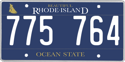 RI license plate 775764