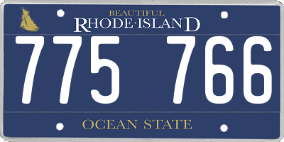 RI license plate 775766