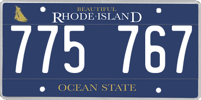 RI license plate 775767