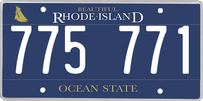 RI license plate 775771
