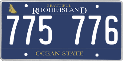 RI license plate 775776