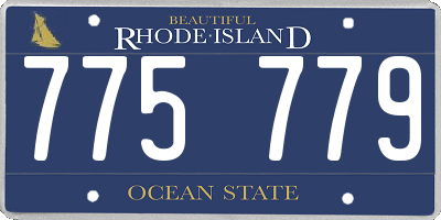 RI license plate 775779