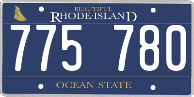 RI license plate 775780