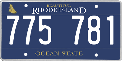 RI license plate 775781