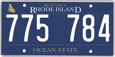 RI license plate 775784