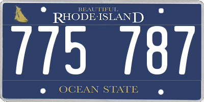 RI license plate 775787