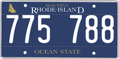 RI license plate 775788