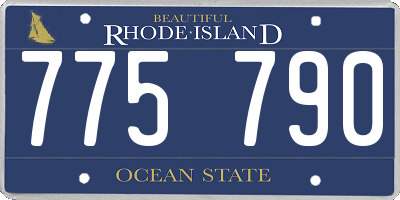 RI license plate 775790