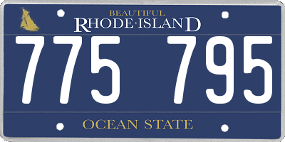 RI license plate 775795