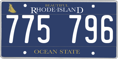 RI license plate 775796