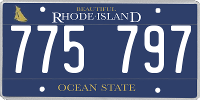 RI license plate 775797