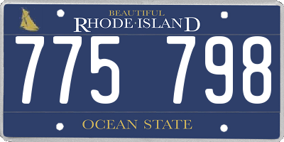RI license plate 775798