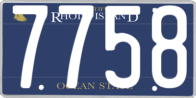 RI license plate 7758