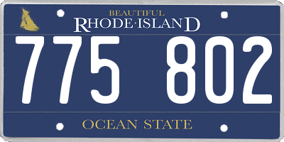 RI license plate 775802