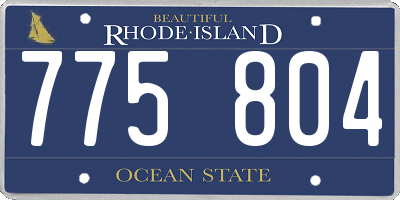 RI license plate 775804