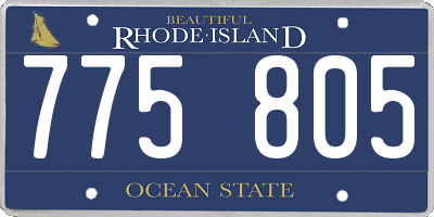 RI license plate 775805