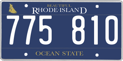 RI license plate 775810