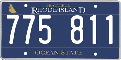 RI license plate 775811