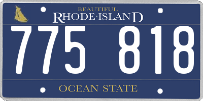 RI license plate 775818