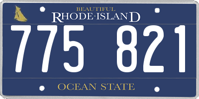 RI license plate 775821